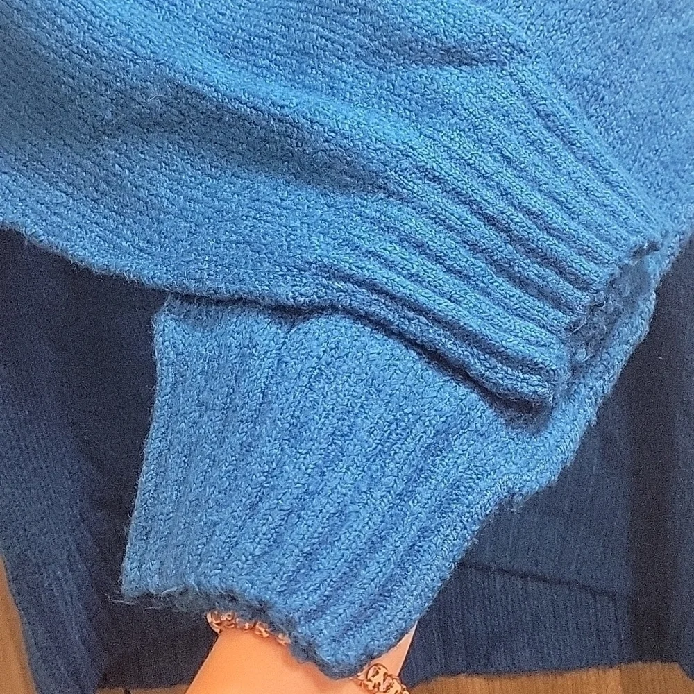Free People-NWT- Brookside Tunic Sweater In Halcyon Blue-Size XS